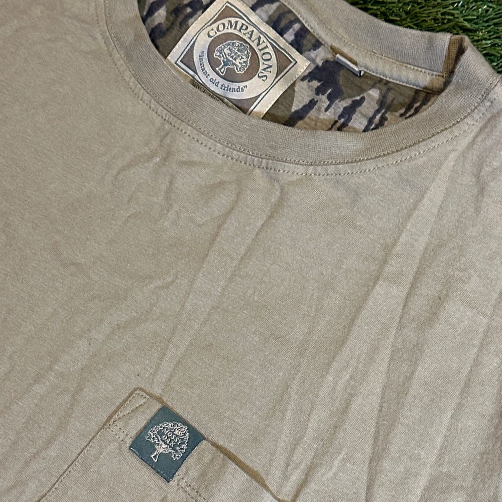 Vintage Mossy Oak Companions Olive Green Tan Men's Shirt Size XL
